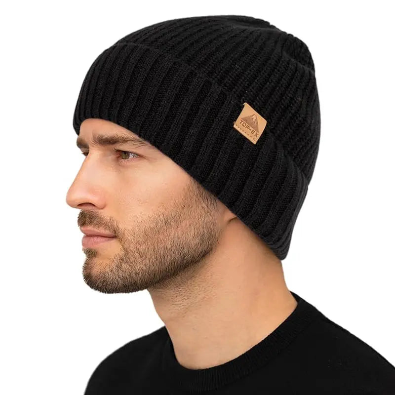 Merino Wool Fleece Lined Beanie Warm Cuffed Hat Unisex Winter Classic 71+gH9CnFzL._AC_SY350_QL65_.jpg main image 2