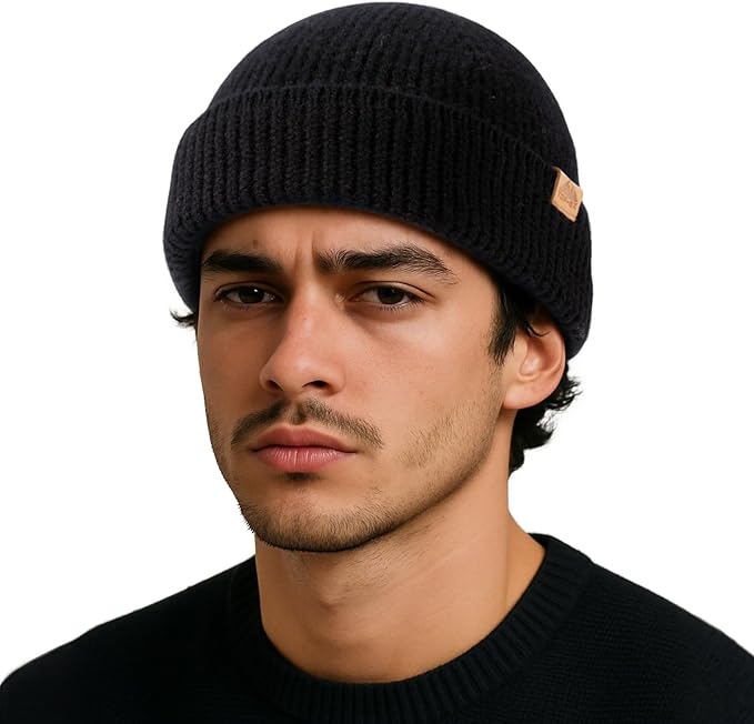 TOP-EX PolarWool™ 100% Merino Wool Fisherman Beanie Hat Soft Single