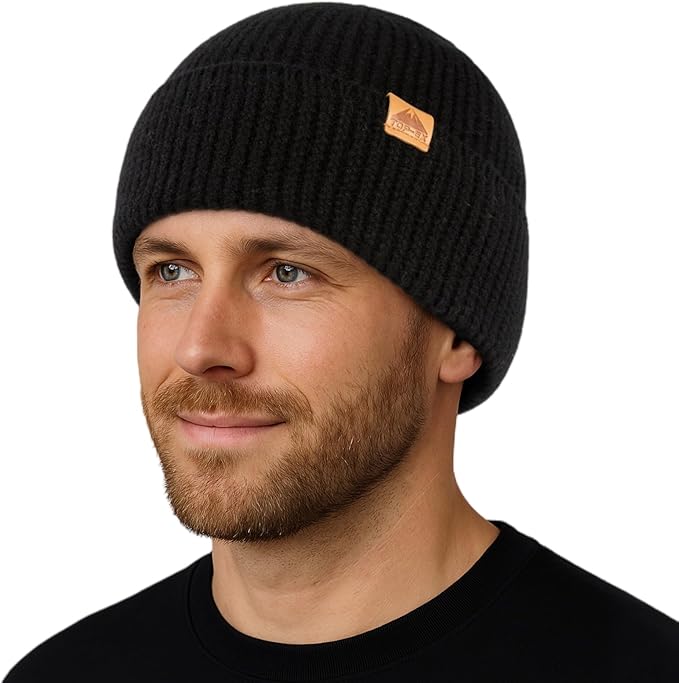 TOP-EX PolarWool™ Merino Wool Beanie Fleece-Lined Warm Winter Hat for