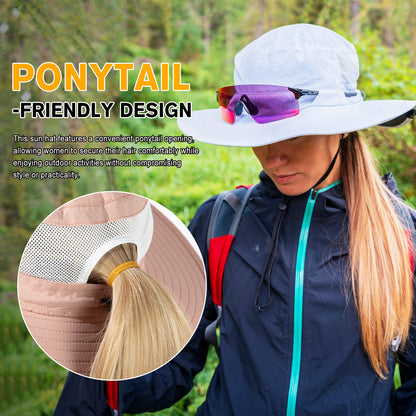 Harper Women's Waterproof Ponytail Bucket Hat