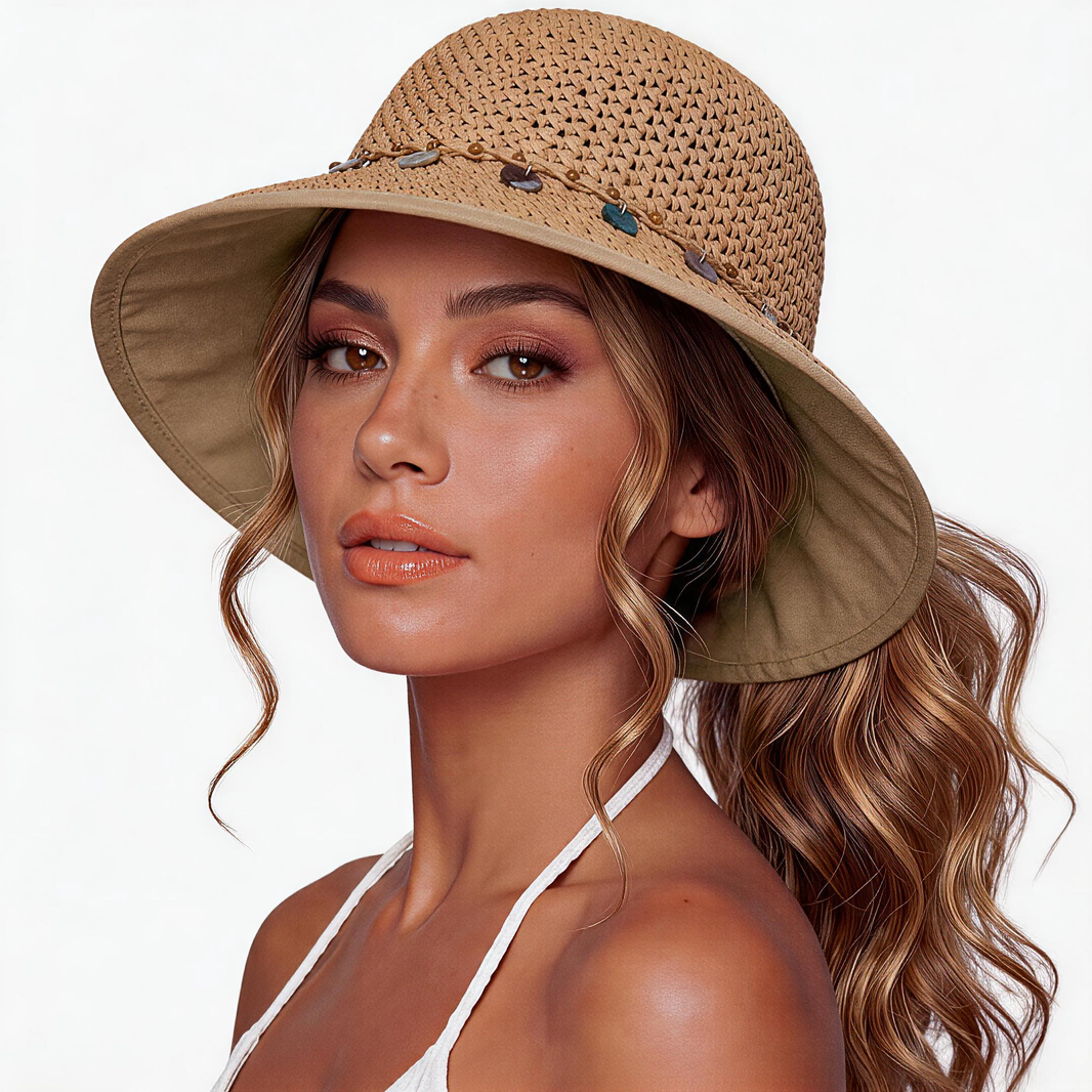 UVCoolix™ ChicPony Cooling UPF80+ Wide Brim Straw Sun Hat