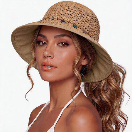 UVCoolix™ ChicPony Cooling UPF80+ Wide Brim Straw Sun Hat