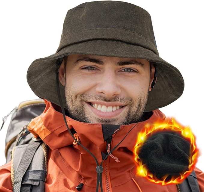 Waterproof Waxed Cotton Bucket Hats Rainproof L/XL/XXL TOP-EX