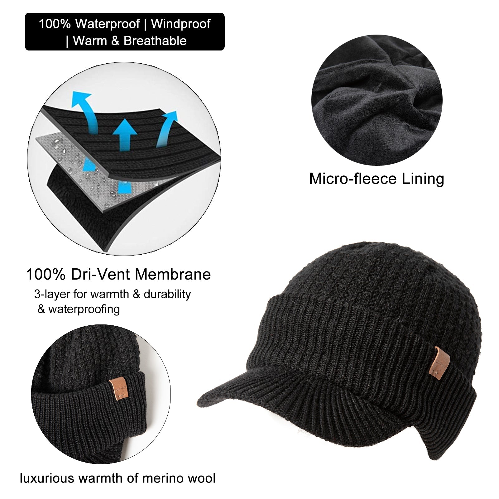 Max StormShield Fleece Cap M/L/XL/XXL TOP-EX