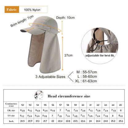 Neck Flap Baseball Cap