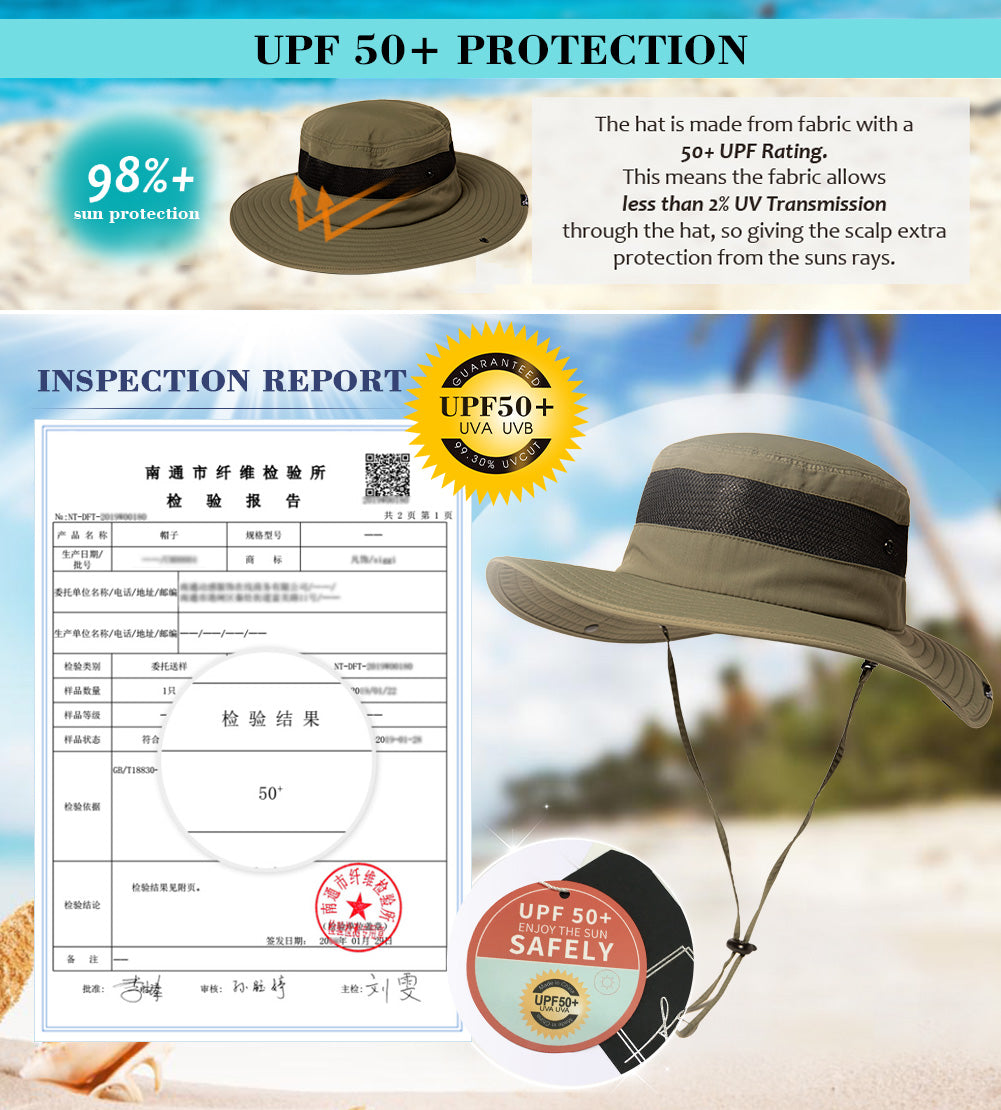 TOP-EX Oversized XL XXL Mens Bucket Sun Hats Big Head Boonie Safari Wide Brim Waterproof UPF50+ Fishing TOP-EX