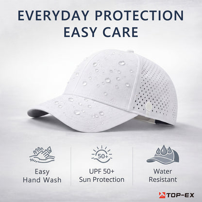 UvCoolix™ Curved Bill Golf Cap Breathable Water Resistant Snapback Cooling Sweatband