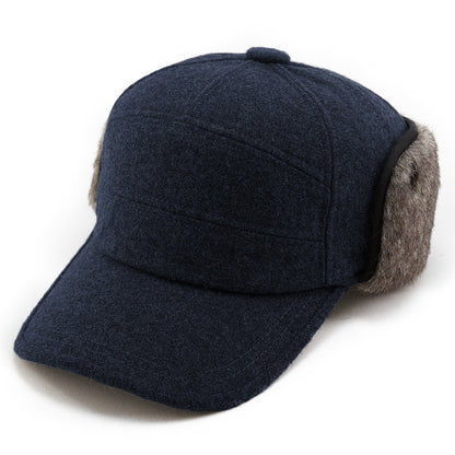 TOP-EX M L XL Wool Baseball Cap Men Earflap Hats Unisex