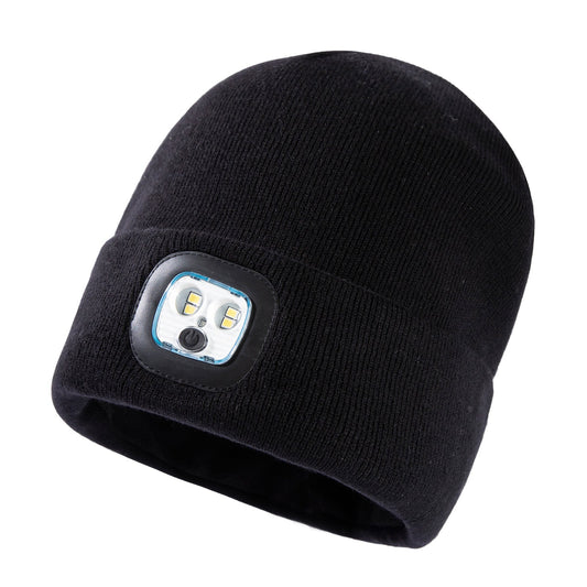 TOP-EX L/XL/XXL Waterproof 50% Merino Wool LED Rechargeable Beanies TOP-EX