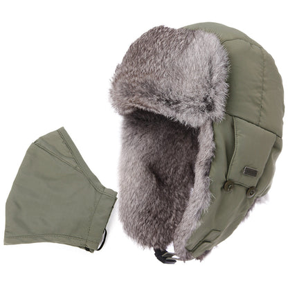 100% Rabbit Fur Russian Ushanka Earflap Trapper Hat M/L/XL/XXL/3XL TOP-EX