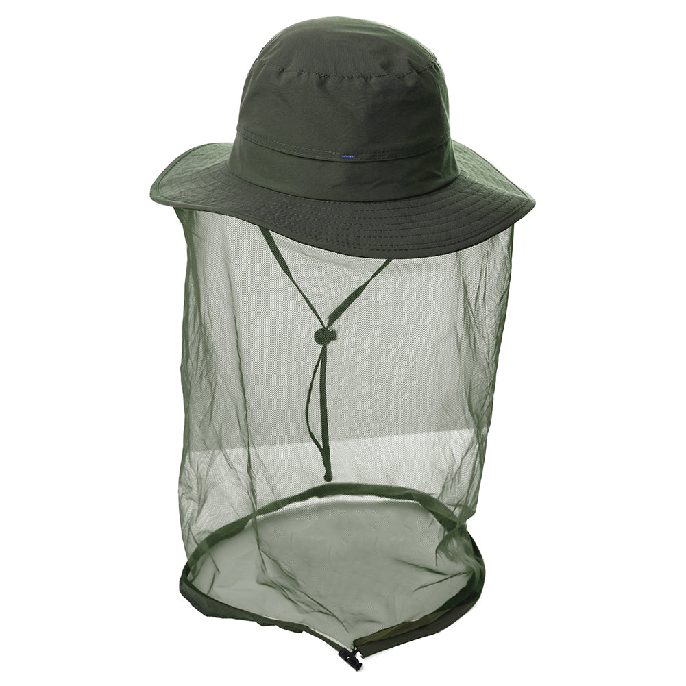 Mosquito Net Sun Hat UPF50+ Waterproof Wide Brim Bug Protection Hat