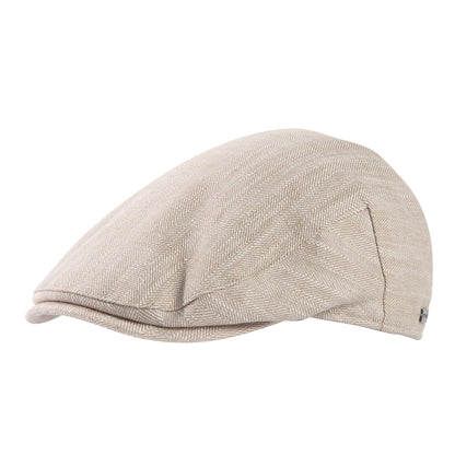 100% Linen Flat Cap with Cotton Lining