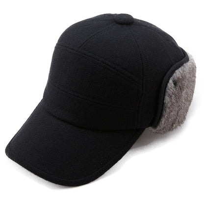 TOP-EX M L XL Wool Baseball Cap Men Earflap Hats Unisex