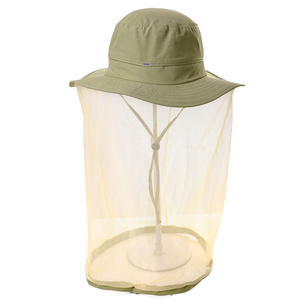 Mosquito Net Sun Hat UPF50+ Waterproof Wide Brim Bug Protection Hat