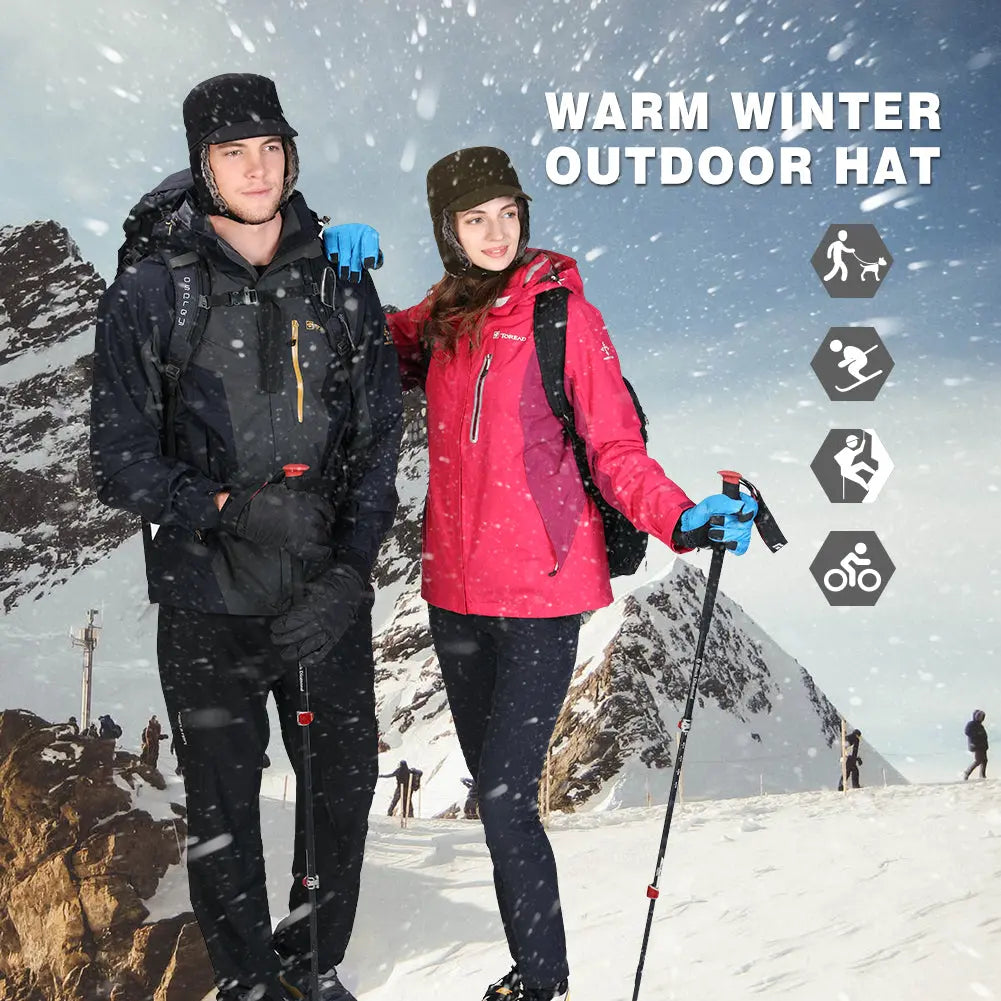 TOP-EX Trapper Hat Earflap Elmer Fudd Military Baseball Cap Winter Warm Unisex TOP-EX