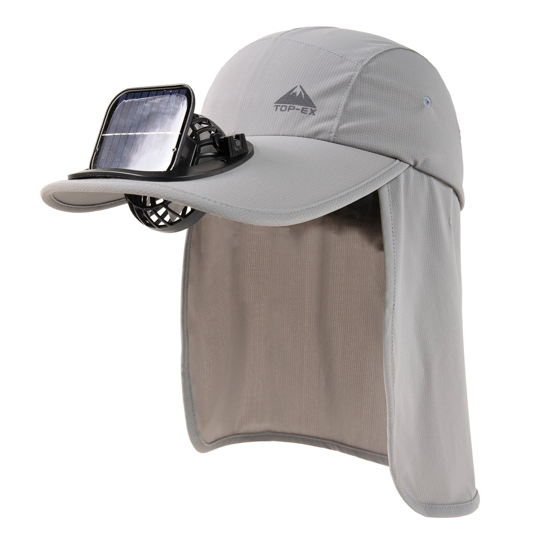 UVCoolix™ Cooling Neck Flap Baseball Sun Cap with Solar Fan