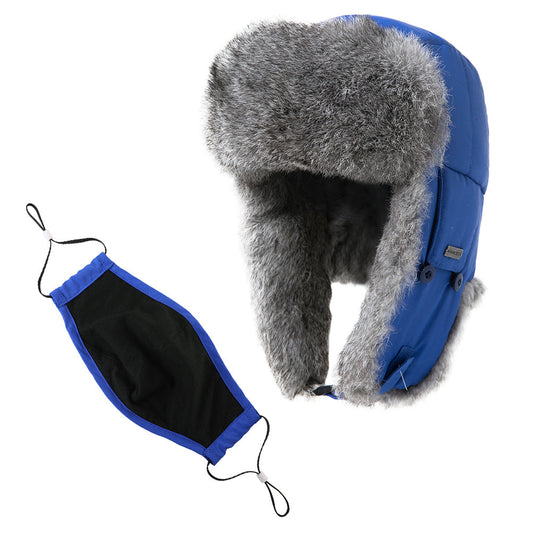 100% Rabbit Fur Russian Ushanka Earflap Trapper Hat M/L/XL/XXL/3XL TOP-EX