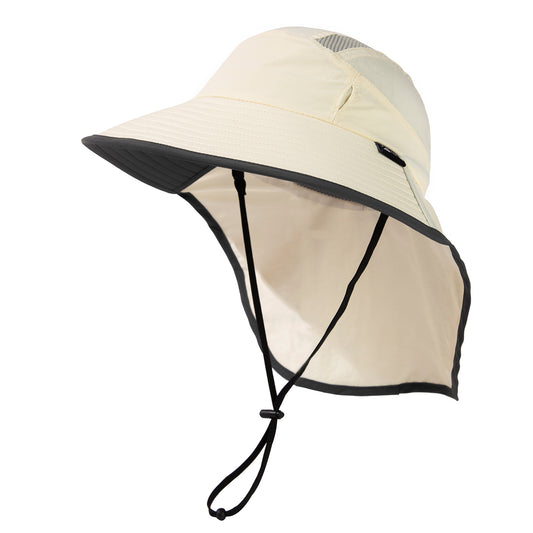 L/XL Ponytail Women Sun Hat with Neck Flap Sunglass Lock Wide Brim Sun Hats for Women Summer Fishing Waterproof Hats Packable