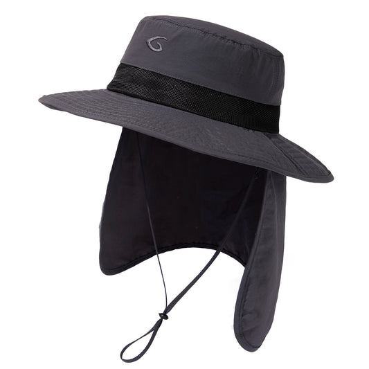 Oversized XL XXL Men's UV 50 Waterproof Packable Mesh Flap Sun Fishing Hat Bucket Bonnie Hiking