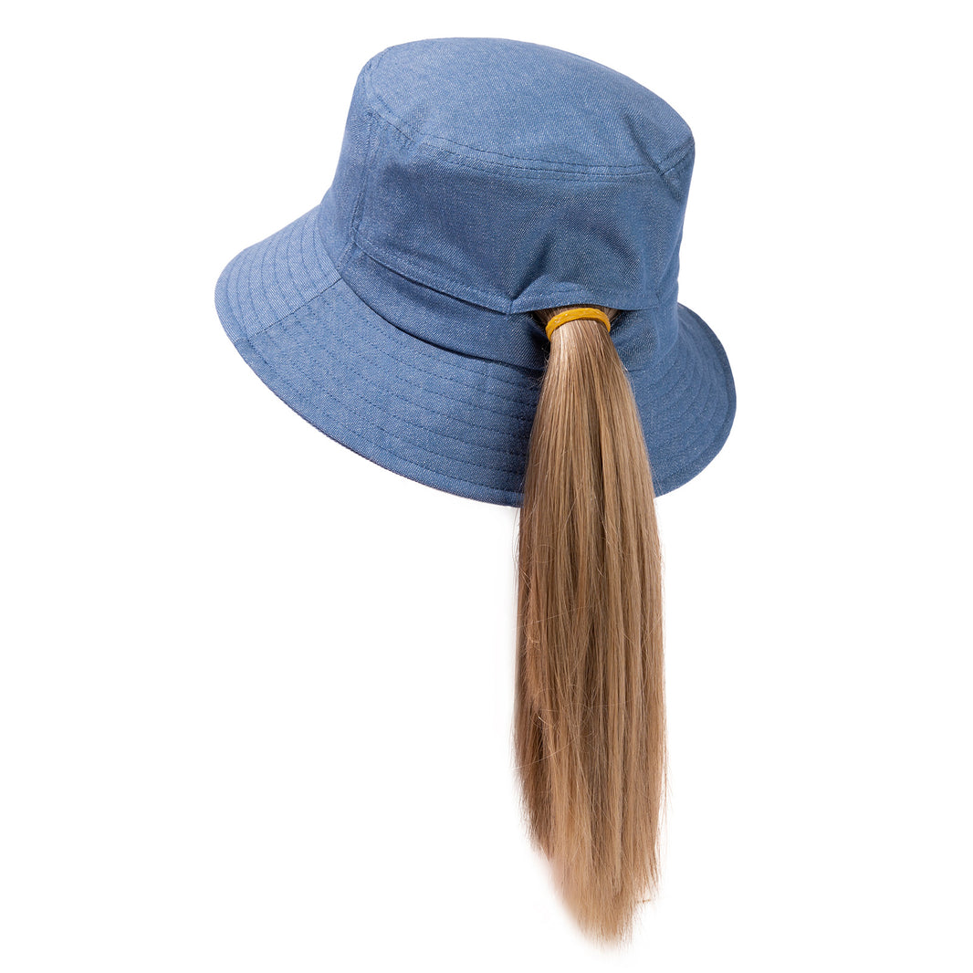 Ponytail Packable Bucket Hats