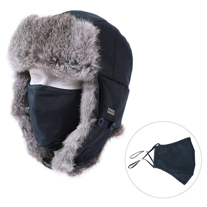100% Rabbit Fur Russian Ushanka Earflap Trapper Hat M/L/XL/XXL/3XL TOP-EX