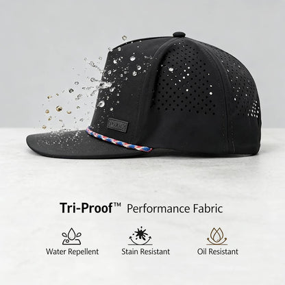 Uvcoolix™ Waterproof Golf Snapback Hat for Men Breathable Flat Bill Cap XL XXL