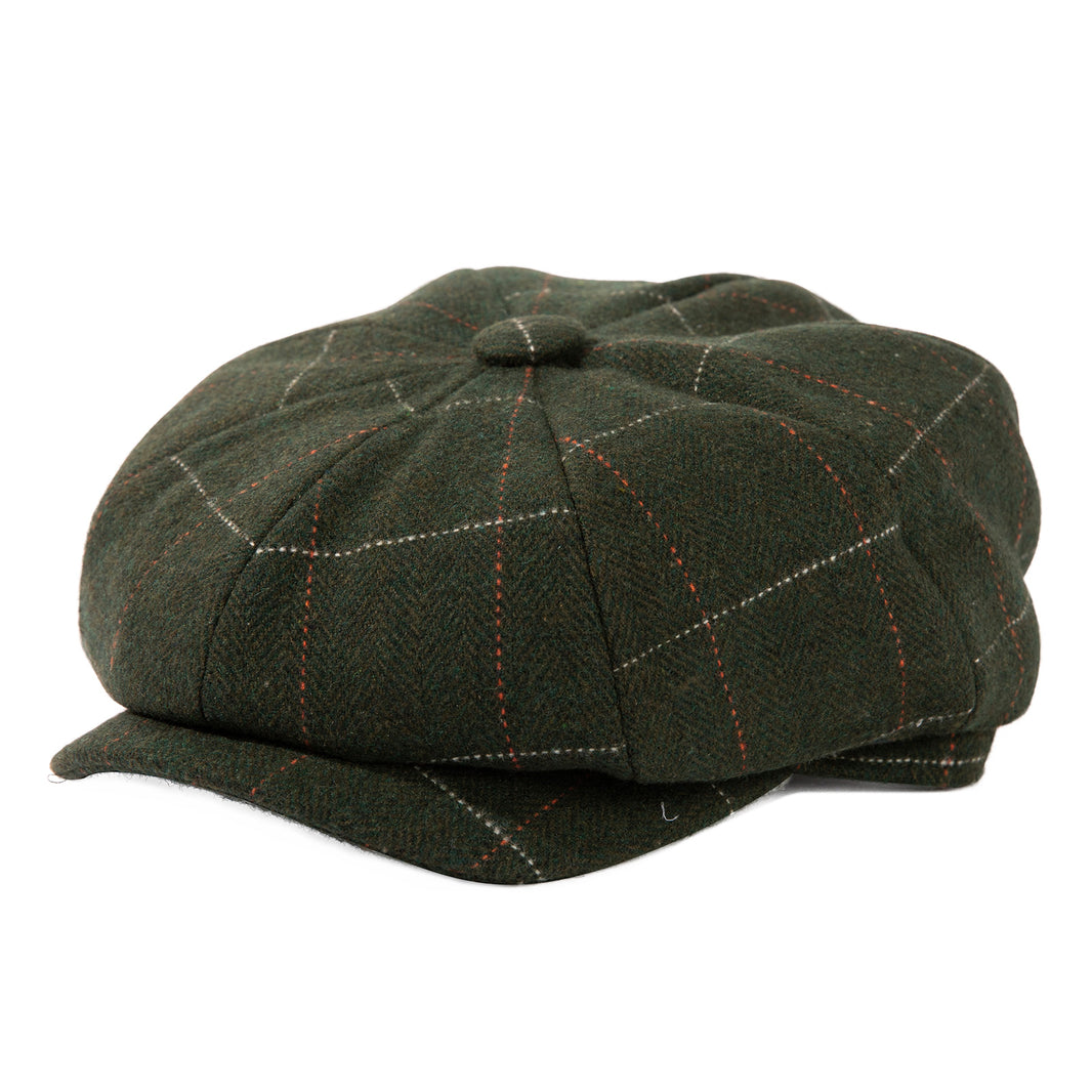 Men’s Wool Tweed Newsboy Cap – Winter Ivy Flat Hat