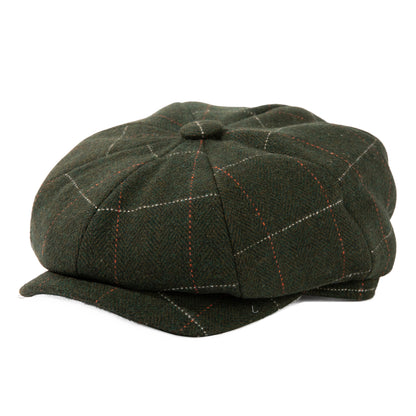 Men’s Wool Tweed Newsboy Cap – Winter Ivy Flat Hat