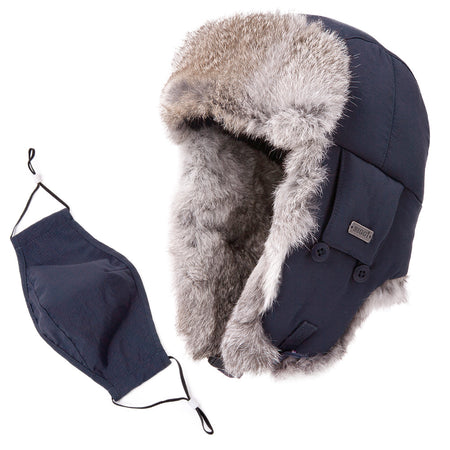 100% Rabbit Fur Russian Ushanka Earflap Trapper Hat M/L/XL/XXL/3XL TOP-EX