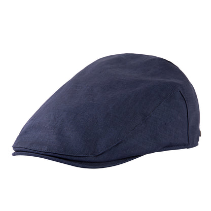 100% Linen Flat Cap with Cotton Lining