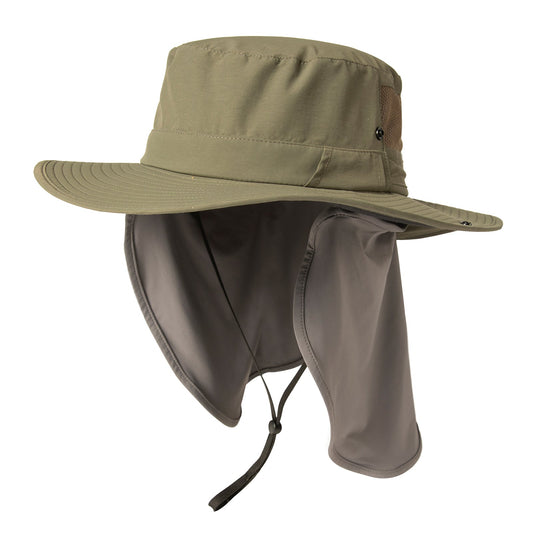 Sun Hat with Cooling Neck Flap Sunglass Lock M/L/XL/XXL TOP-EX