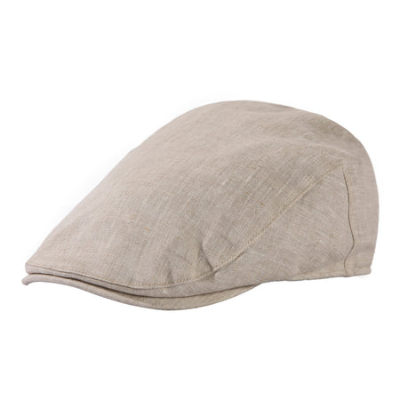 100% Linen Flat Cap with Cotton Lining
