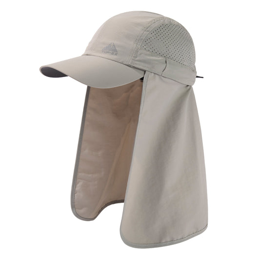 Oversize Mens Baseball Cap with Neck Flap Sun Hat with Detachable Neck Shade Cover UV SPF Protection Caps for Fishing