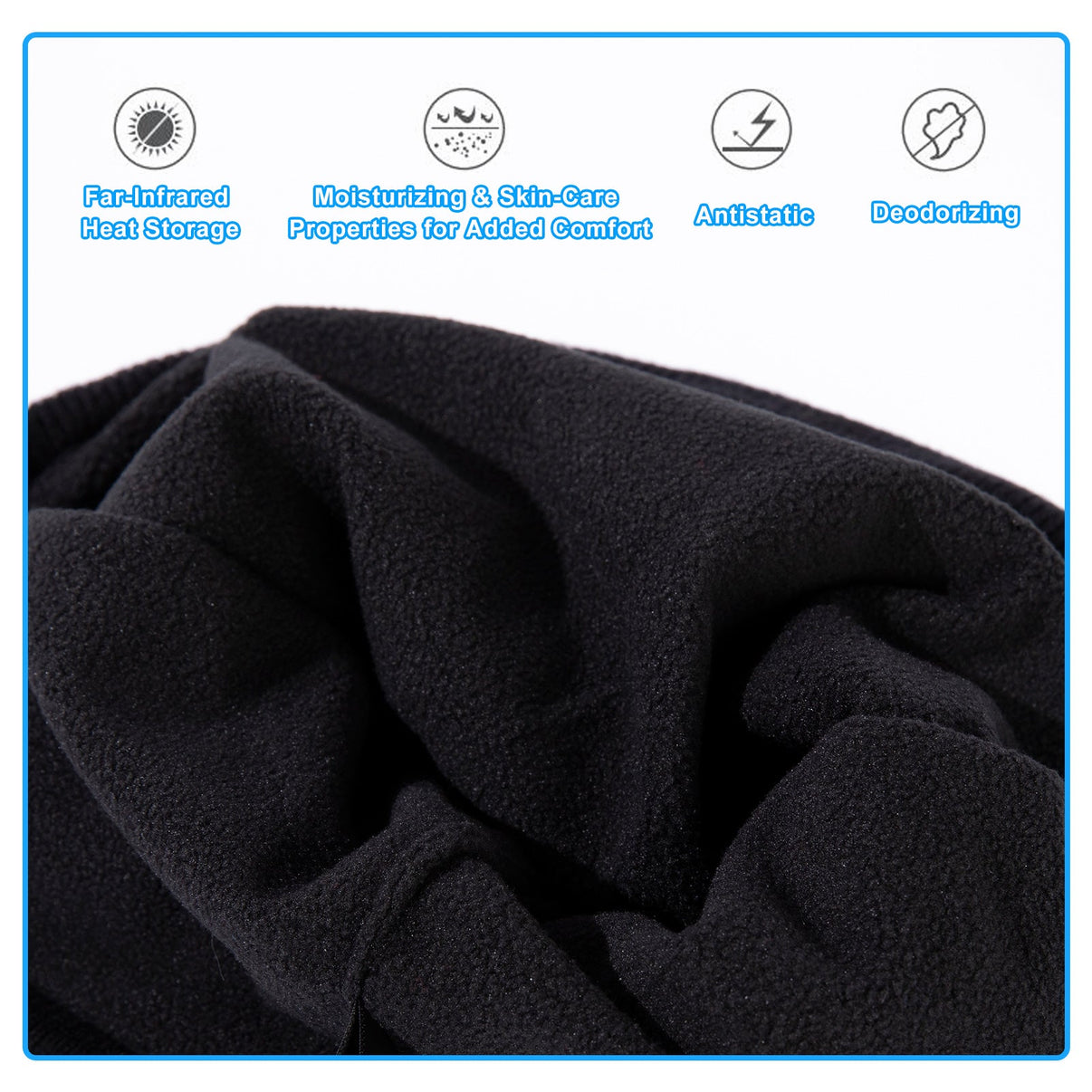 TOP-EX L/XL/XXL Waterproof 50% Merino Wool LED Rechargeable Beanies TOP-EX