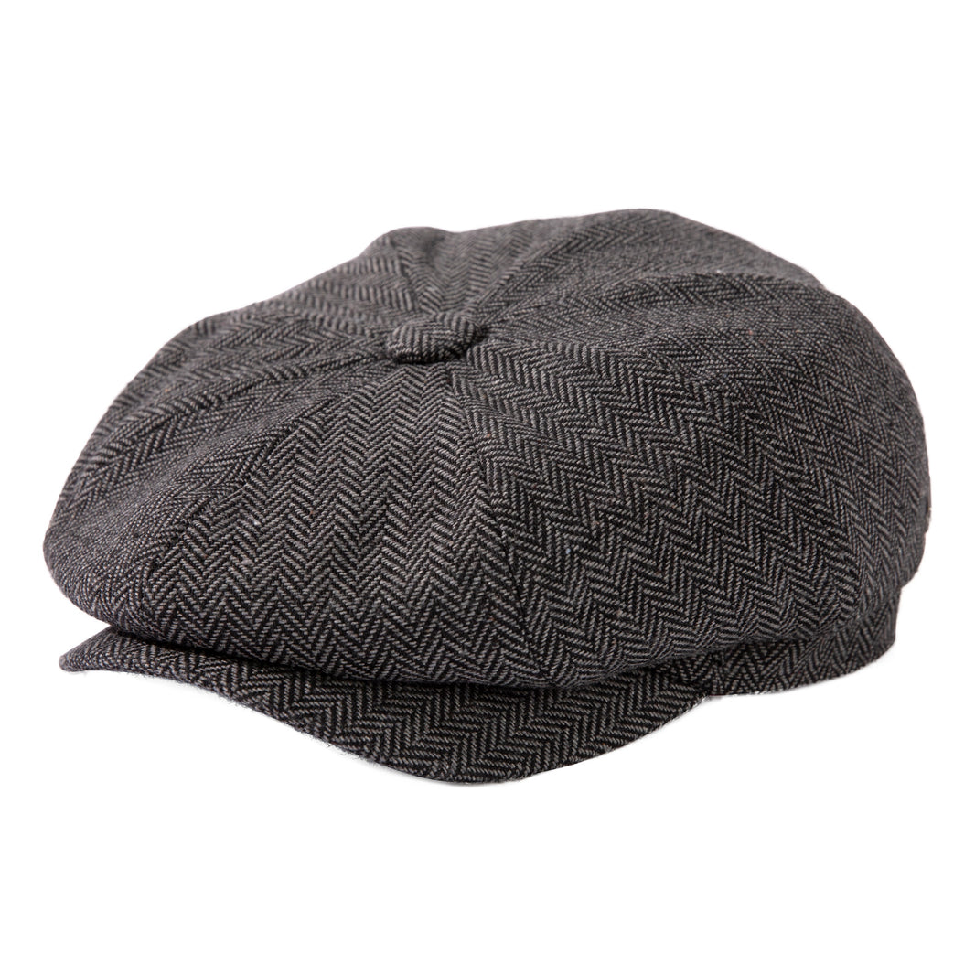Men’s Wool Tweed Newsboy Cap – Winter Ivy Flat Hat