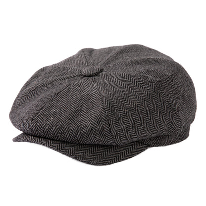 Men’s Wool Tweed Newsboy Cap – Winter Ivy Flat Hat