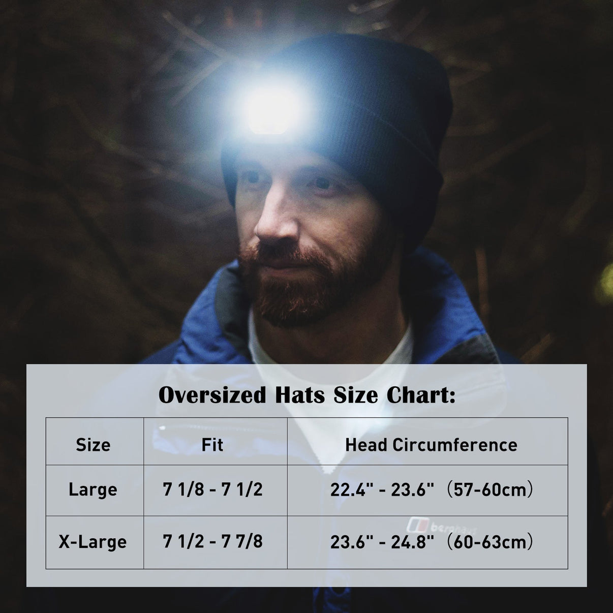 Led Light Beanies Rechargeable M/L/XL TOP-EX