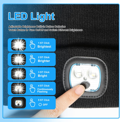 Led Light Beanies Rechargeable M/L/XL TOP-EX