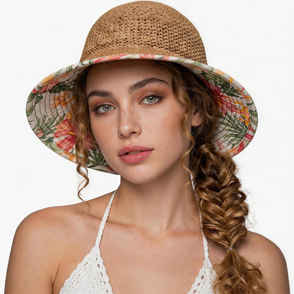 UVCoolix™ ChicPony Cooling UPF80+ Wide Brim Straw Sun Hat