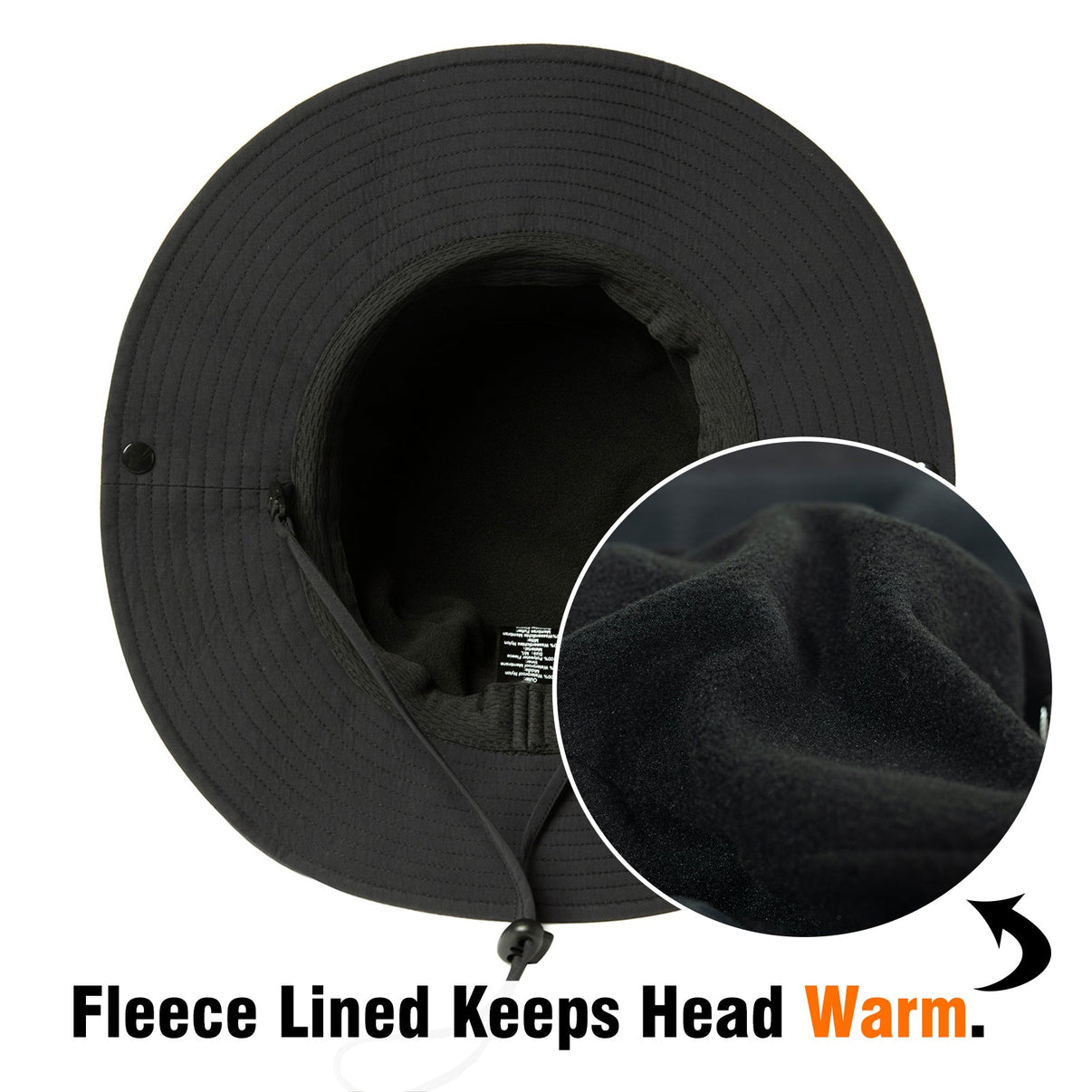 Waterproof Bucket Rain Hat Fleece Lined M/L/XL/XXL TOP-EX