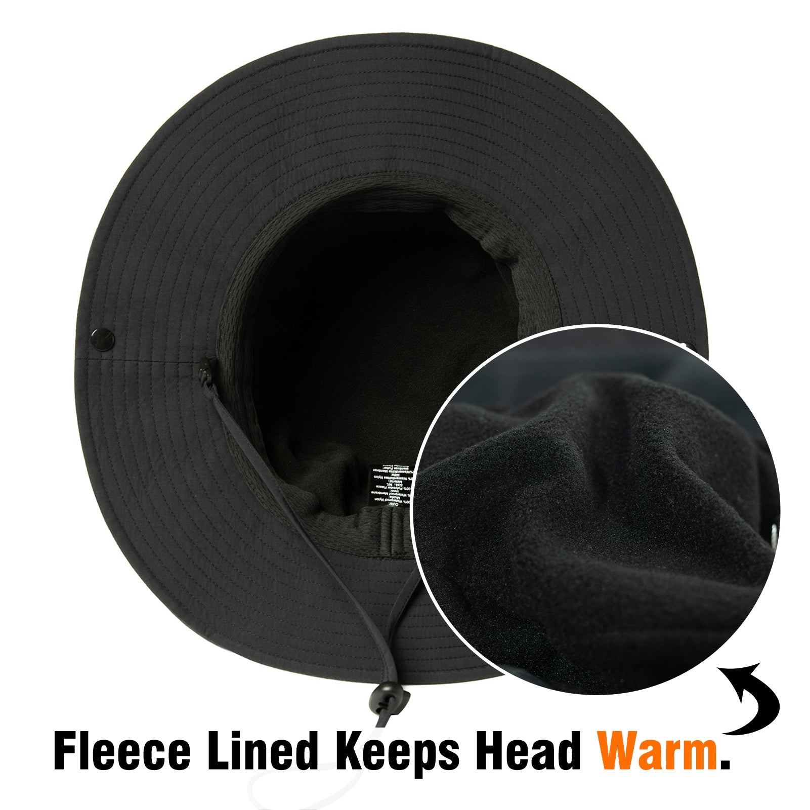 Waterproof Bucket Rain Hat Fleece Lined M/L/XL/XXL TOP-EX