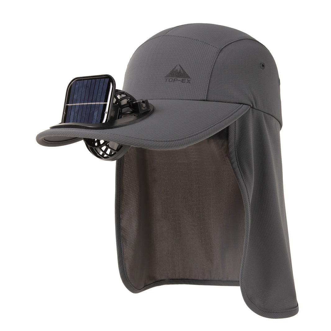 UVCoolix™ Cooling Neck Flap Baseball Sun Cap with Solar Fan