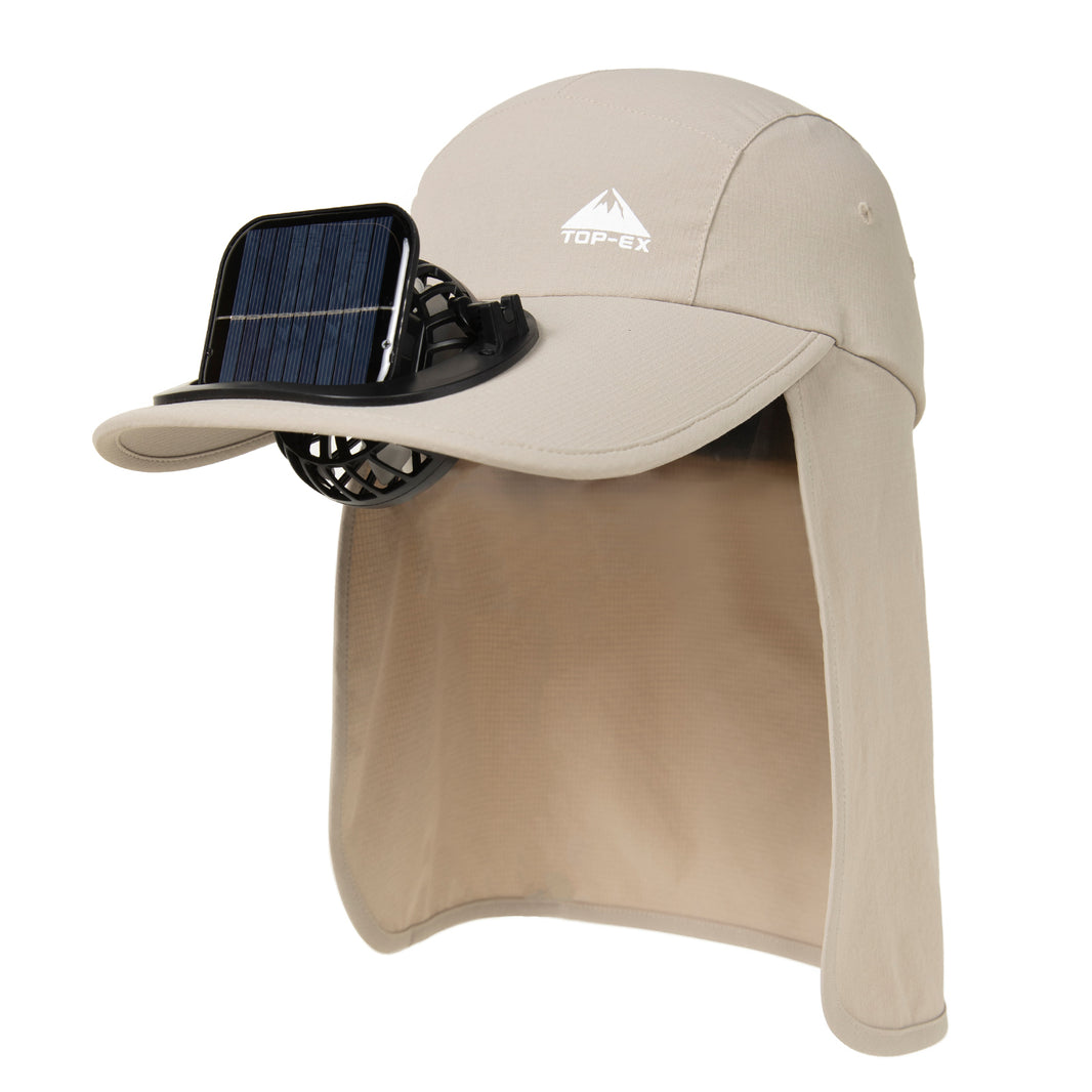 UVCoolix™ Cooling Neck Flap Baseball Sun Cap with Solar Fan