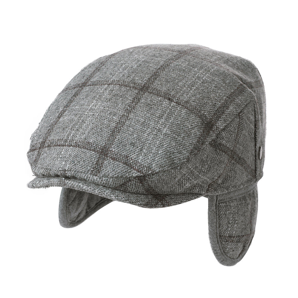 TOP-EX Mens Newsboy Flat Caps Wool Cap Earflap Hats TOP-EX
