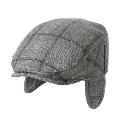 TOP-EX Mens Newsboy Flat Caps Wool Cap Earflap Hats TOP-EX
