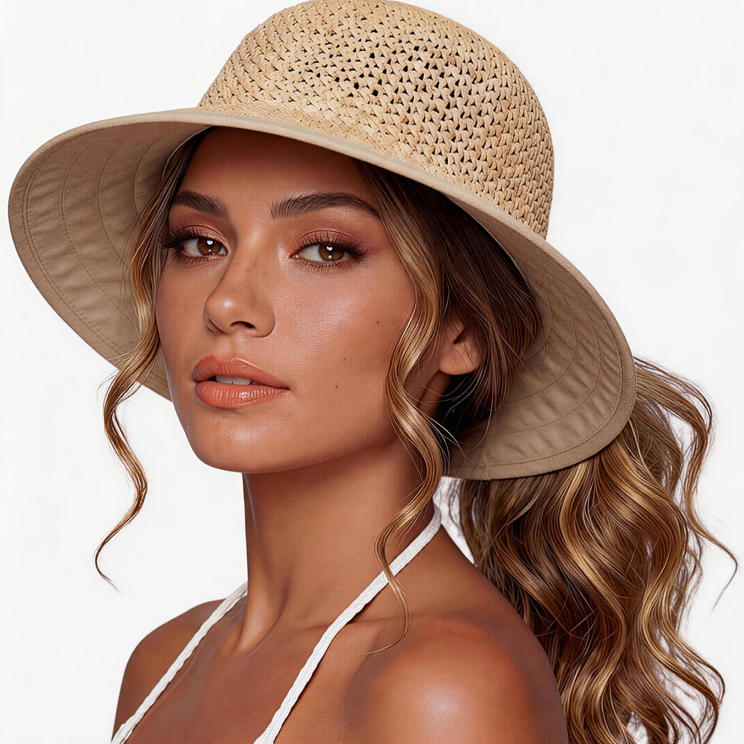 UVCoolix™ ChicPony Cooling UPF80+ Wide Brim Straw Sun Hat