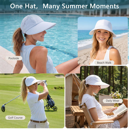 ChicPony™ Cooling High Ponytail Sun Visor Hat