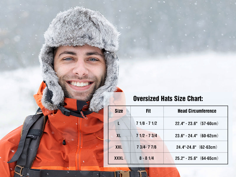 100% Rabbit Fur Russian Ushanka Earflap Trapper Hat M/L/XL/XXL/3XL TOP-EX