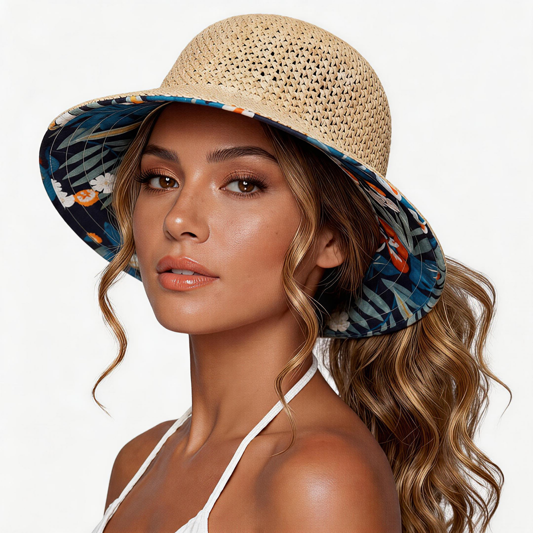 UVCoolix™ ChicPony Cooling UPF80+ Wide Brim Straw Sun Hat