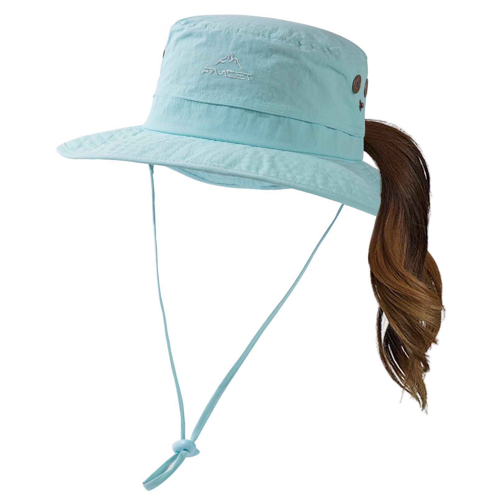 TOP-EX UPF 50+ Women’s Sun Hat – Wide Brim, Waterproof, Foldable, with Ponytail Hole TOP-EX